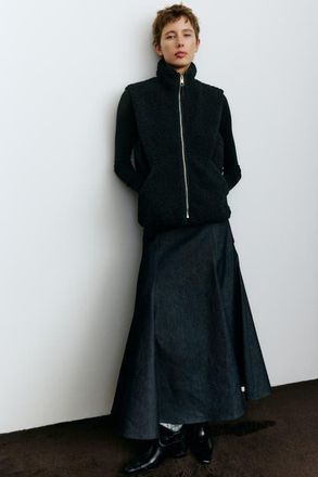 H&M Teddy Gilet in Black at Nordstrom, Size Xx-Large