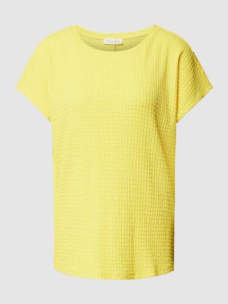 Christian Berg T-Shirt mit Strukturmuster in Hellgelb, Gr&ouml;&szlig;e XL