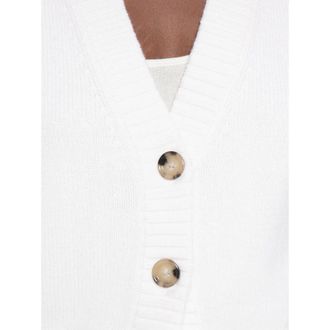 Allude Cropped Knit Cardigan - White
