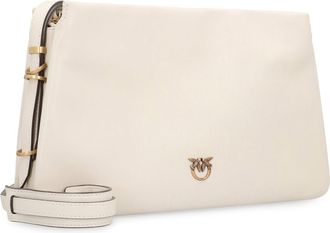Pinko Womens Leather Crossbody Bag One, Two, Three White Calf Shoulder