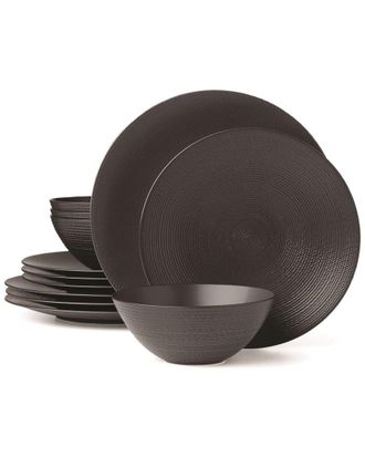 Lenox Lx Collective Black 12Pc Dinnerware Set