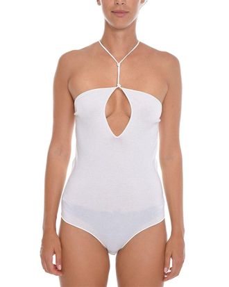 Bottega Veneta Gauge Bare-Back Wool & Silk-Blend Bodysuit