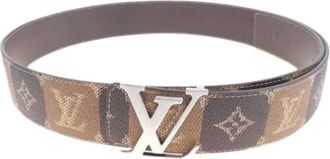 Louis Vuitton Pre-owned Belts, male, Brown, Size: ONE SIZE Pre-owned Monogram Canvas Reversible Belt