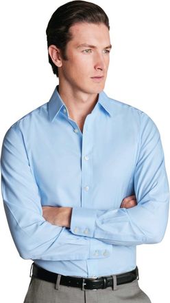 CHARLES TYRWHITT Non-Iron Twill Shirt in Sky Blue at Nordstrom, Size 15 - 33
