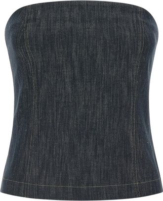 Brunello Cucinelli Blue Denim Top