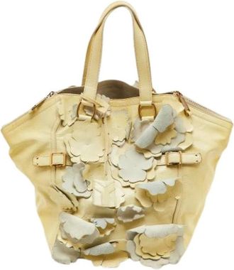 Saint Laurent Pre-owned Tote Bags, female, Yellow, Size: ONE SIZE Pre-owned Tote Bag