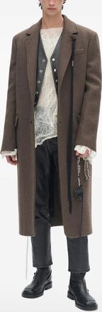 Ann Demeulemeester Cappotto Melton - Marrone