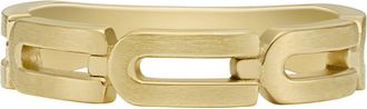 Fossil Unisex Heritage D-Link Chain Gold-Tone Stainless Steel Band Ring