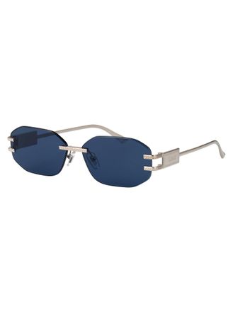Versace 0VE2274 Silver Metal Oval Sunglasses - Silver