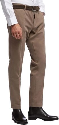 Brooks Brothers Soho Extra-slim Fit Katoenen Twill Stretch Chinos - Heren - Chinos - Bruin - W38 - Katoen - Broeken