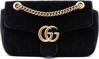 Gucci Pre-owned Gucci Medium GG Marmont Matelasse Velvet Shoulder Bag Ladies 7RC0JFQ58IL906R1