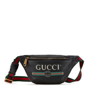 Gucci Pre-owned Gucci Leather Logo Belt Bag Ladies 527792 467891