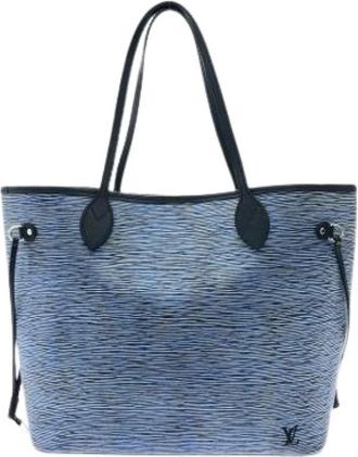 Louis Vuitton Pre-owned Tote Bags, female, Blue, Size: ONE SIZE Pre-owned Neverfull MM Tote