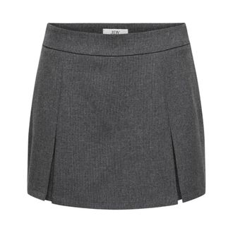 Jacqueline de Yong Polyester Blend Broeken with Elastane - Dames - Bermuda - Grijs - S - Polyester - Korte Broeken