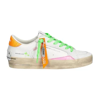 Crime London Schoenen, Dames, Wit, 37 EU, Leer, SK8 Deluxe