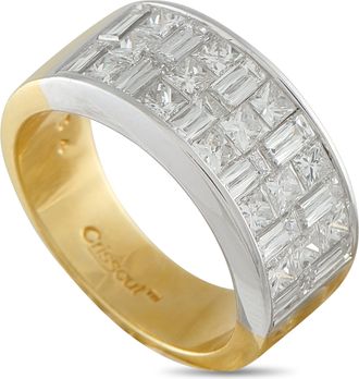 Luxury Bazaar 18K White Gold, Yellow Gold 3.20ct Diamond Ring MF05-112425