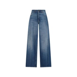 Haikure Bethany Korte Lengte - Dames - Loose Fit Jeans - Blauw - W30 - Katoen - Jeans