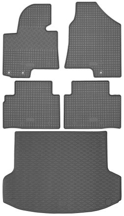 OEM Hyundai Ix35 Suv De 2010 A Junio De 2015 - Juego De Alfombrillas De Goma Para Coche + Alfombrilla Para Maletero