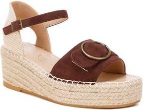 London Rag Amilta Platform Wedge Espadrille Sandal in Brown at Nordstrom Rack, Size 8.5