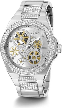 Guess Big Reveal roestvrijstalen armbandhorloge - Heren - Horloges - Grijs - ONE Size - Accessoires