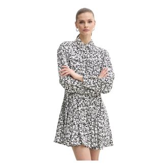 Michael Kors Floral Print Satin Back Crepe Shirtdress - Dames - Shirt Kleedjes - Veelkleurig - S - Polyester - Kleedjes