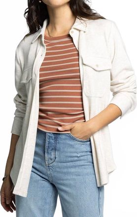 Thread & Supply Cassian Button Front Shirt In Oatmeal