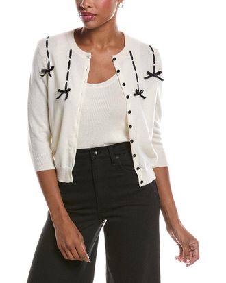 Autumn Cashmere Black Ribbon Cashmere Cardigan