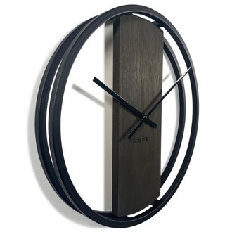 OEM Reloj De Pared De Madera Loft Oval Wengu&eacute; 50 Cm