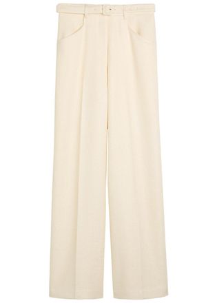 Gabriela Hearst Norman Silk and Wool-blend Trousers - Ivory - 44 (UK12 / M)