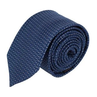 Trafalgar Store Baldwin Metallic Dash Silk Business Necktie in Navy at Nordstrom