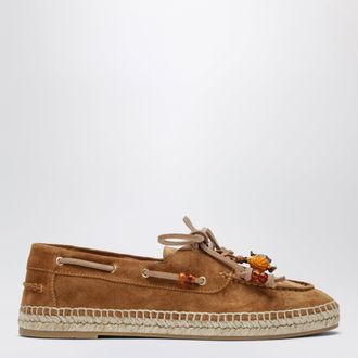 Aquazzura Espadrillas Seafarer in suede color tabacco