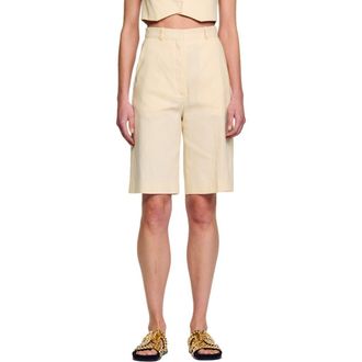 Sandro Cangio Linen Blend Bermuda Shorts in Ecru at Nordstrom Rack, Size 2 (Fits Like 4-6 Us) / 38 Eu