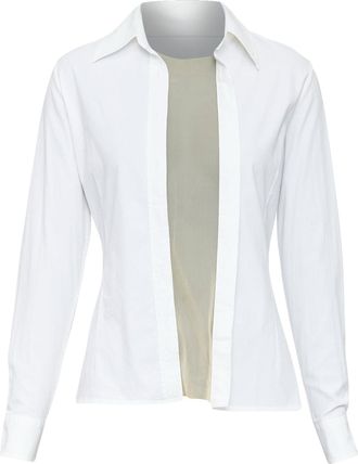 Maison Margiela sheer panel deconstructed blouse