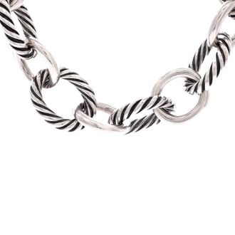 David Yurman Oval Link Necklace Sterling Silver Large