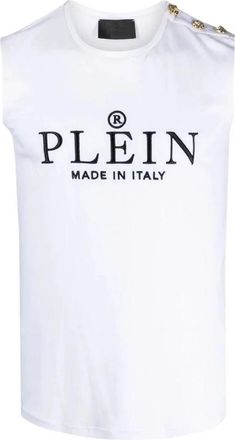 Philipp Plein Tank Top Iconic - Dames - Tops zonder mouwen - Wit - XS - Katoen - Tops