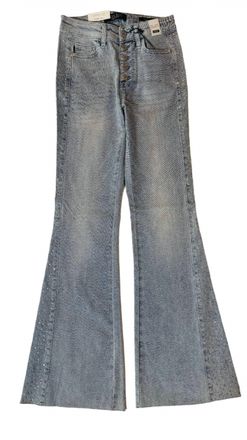 Judy Blue Womens Mid Rise Rhinestone Side Panel Detail Flare Jeans In Blue