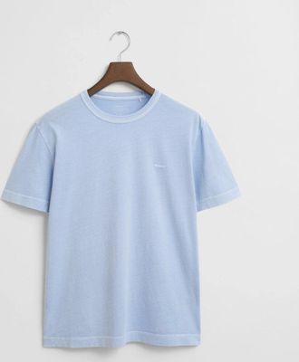 GANT Mens Gant Mens Short Sleeve Sunfaded T-Shirt - 457 Fresh Blue - Size: 44