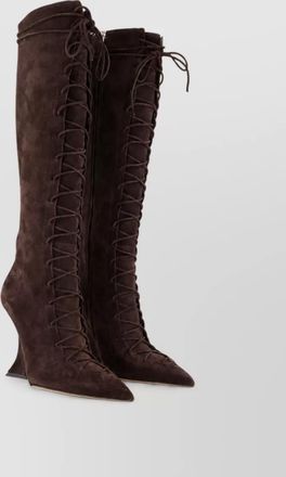 PARIS TEXAS leather lace-up boots