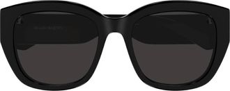 Alexander McQueen Grey Square Ladies Sunglasses AM0451SA 001 55