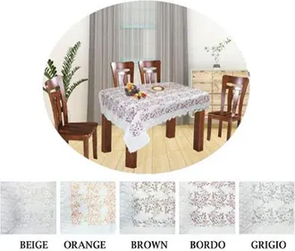 Trade Shop Trade Shop - Tovaglia Copritavola Elegante Festa Pizzo Ricamo Vari Colori 140x180 - 140x240cm - -140x240