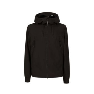 C.P. Company Hoodies, male, Black, Size: 2XL Shell-R Goggle Jacket