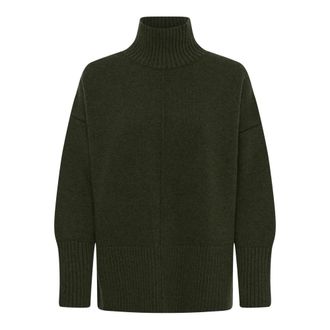 MY ESSENTIAL WARDROBE Antwerpen LW High Neck - Dames - Coltruien - Groen - XL - Wol - Truien & Vesten