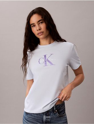 Calvin Klein Jeans Calvin Klein Womens Monologo Tee - Blue - XL