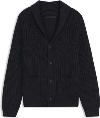 BOSS BECKHAM x relaxed-fit cardigan in wool and cashmere