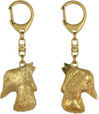 OEM Scottish Terrier, Aberdeen Terrier: Llavero De Perro Ba&ntilde;ado En Oro, Decoraci&oacute;n De Bolsos, Accesorio De Lujo De Art-dog