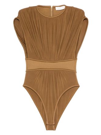 Zimmermann Illuminate bodysuit - women - Elastane/Viscose/Polyurethane - 0 - Brown
