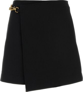 Burberry Mini-wikkelrok - Zwart