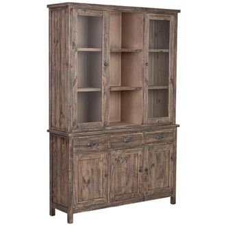 Wanderlust Deco Vitrina De Madera Marr&oacute;n 140x40x205h Cm