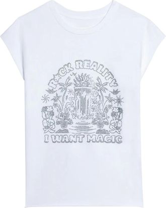 Zadig&Voltaire Canotta Cloe Strass - - Tops - Donna - Bianco - M