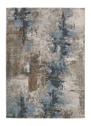 Atticgo Alfombra de exterior abstracta azul/marr&oacute;n 160x230 cm